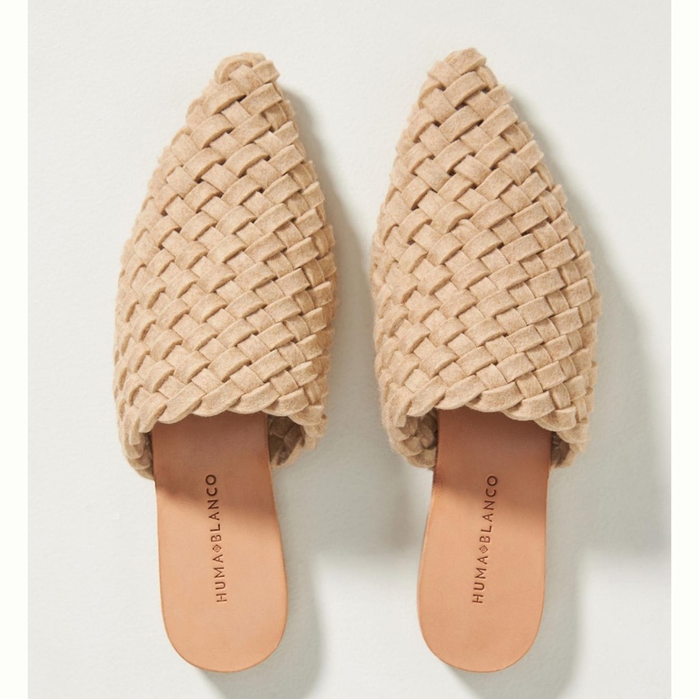 Anthropologie x Huma Blanco Braided Mules | 38